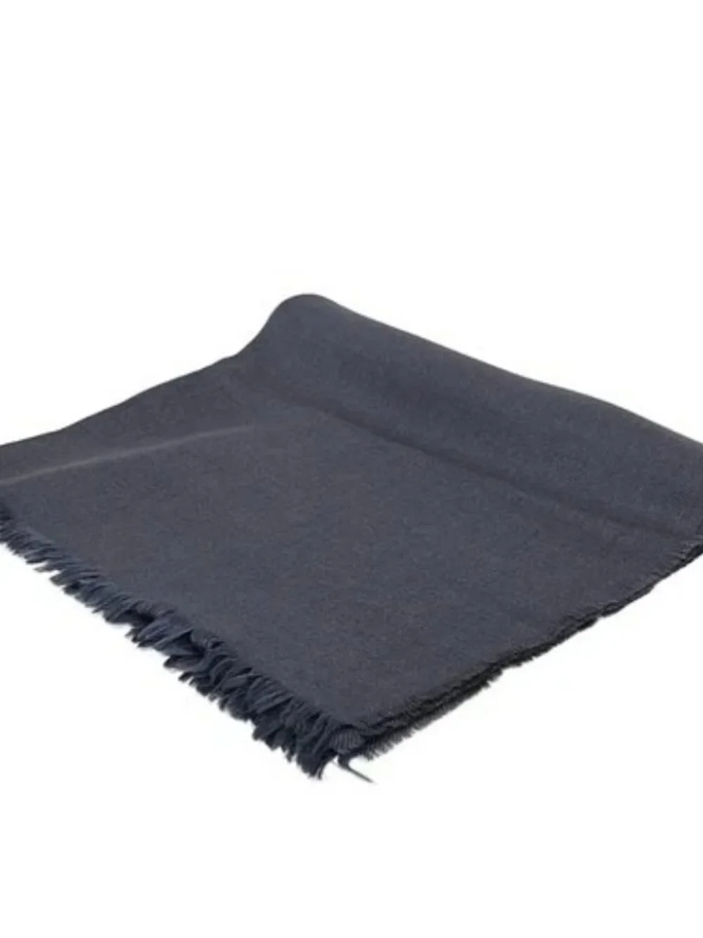 HERMES Dark Navy Cashmere Silk Scarf - Picture 1 of 4